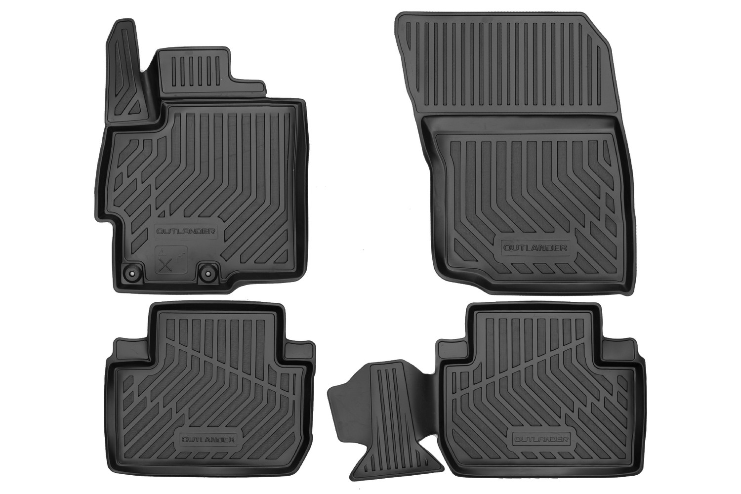 Коврики 3D в салон MITSUBISHI Outlander, 2012-2015, 2015-, 2 WD, 4 WD, 4 шт. (полиуретан) / Митсубиси Аутлендер