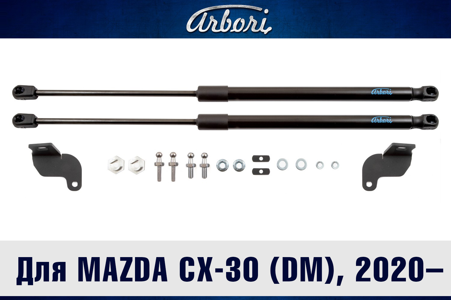 Упоры капота для MAZDA CX-30 2020-н.в. (DM) внедорожник 5 дв. Arbori 2 шт. / Мазда СХ-30