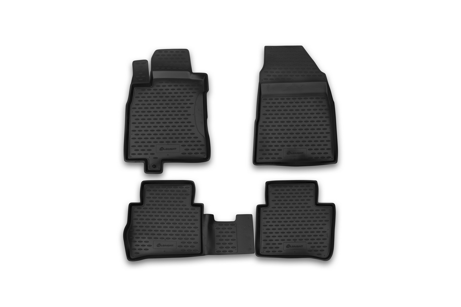 Коврики в салон 2D для NISSAN Tiida 2004-2015 Element 4 шт. черный полиуретан / Ниссан Тиида