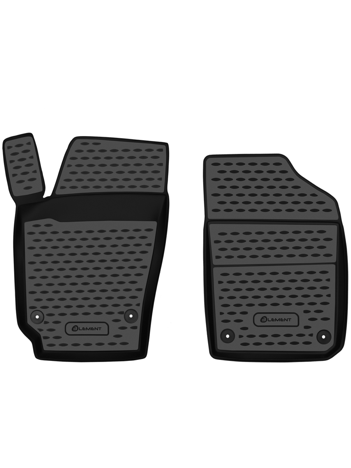 Коврики в салон для VW Polo (V, Vp) 2009-2020, 1-й ряд, 2 шт. сед. (полиуретан) / Фольксваген Поло