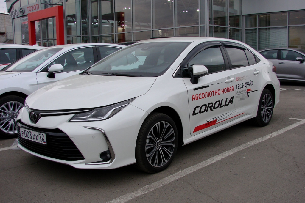 Дефлекторы боковых окон Toyota Corolla, 2018-, SD, 4ч., темный / Тойота Королла