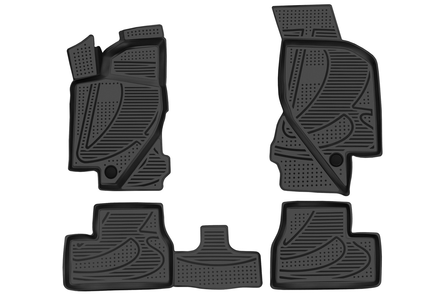 Коврики 3D в салон LADA Granta I 2011-2018, 2018-, 4 шт. (черный кант, полиуретан) / Лада Гранта