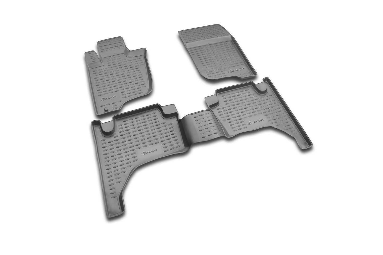 Коврики в салон 2D для MITSUBISHI L-200 2005-2015 (IV) Element 4 шт. черный полиуретан / Митсубиси Л200