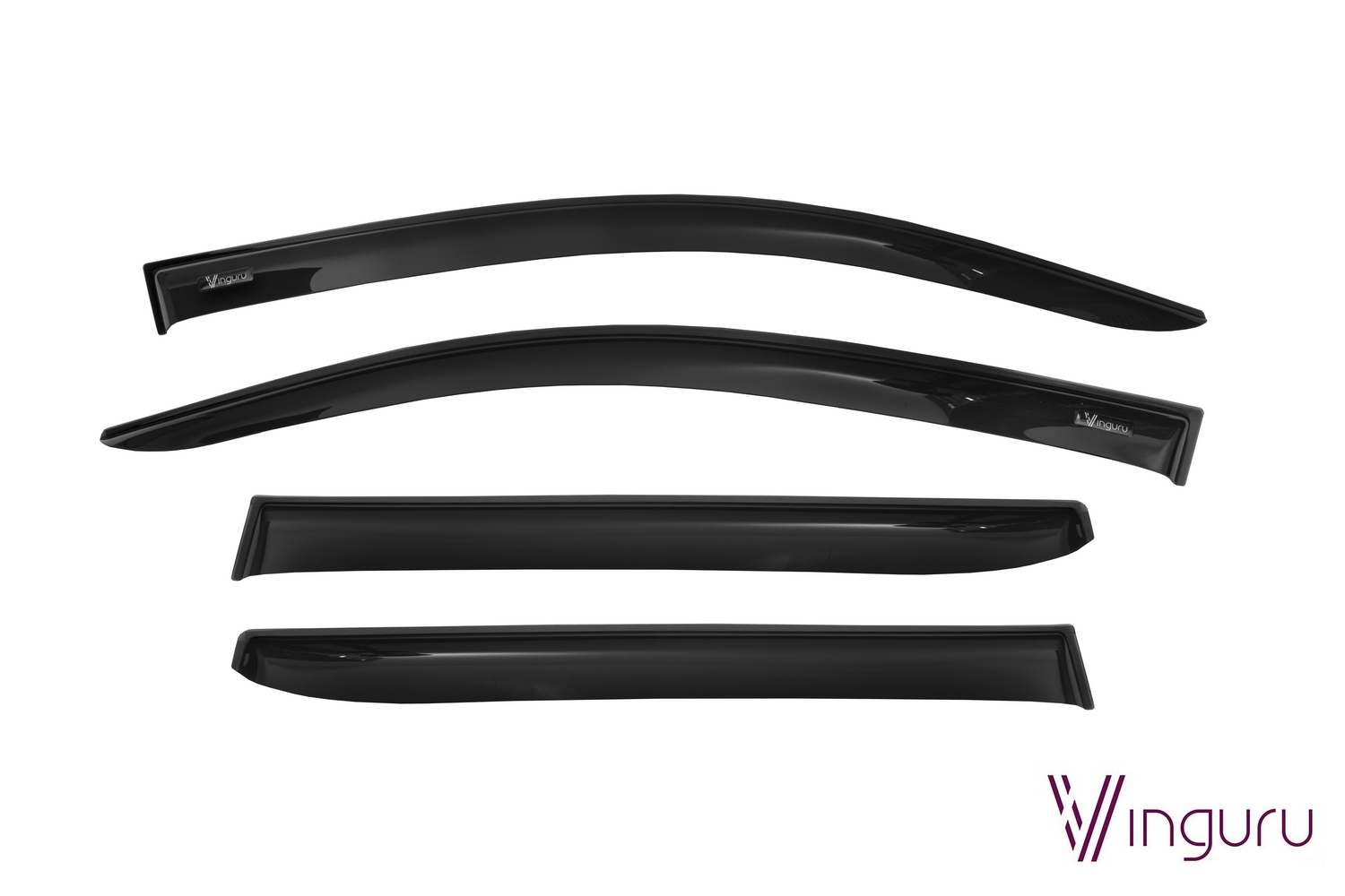 Дефлекторы окон Vinguru для HONDA HR-V 1998-2001, 2001-2006 /крос/накладные/скотч/к-т 4 шт./акрил / Хонда ХР-В