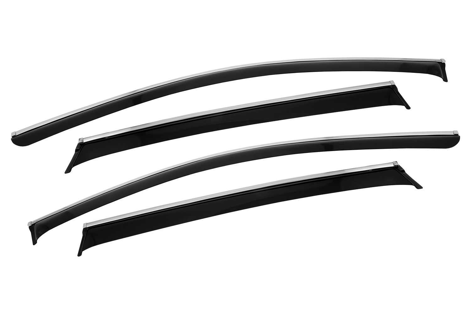 Дефлекторы окон хром Honda CR-V III 2006-2012, 4 шт., ветровики CHROMEX / Хонда ЦРВ