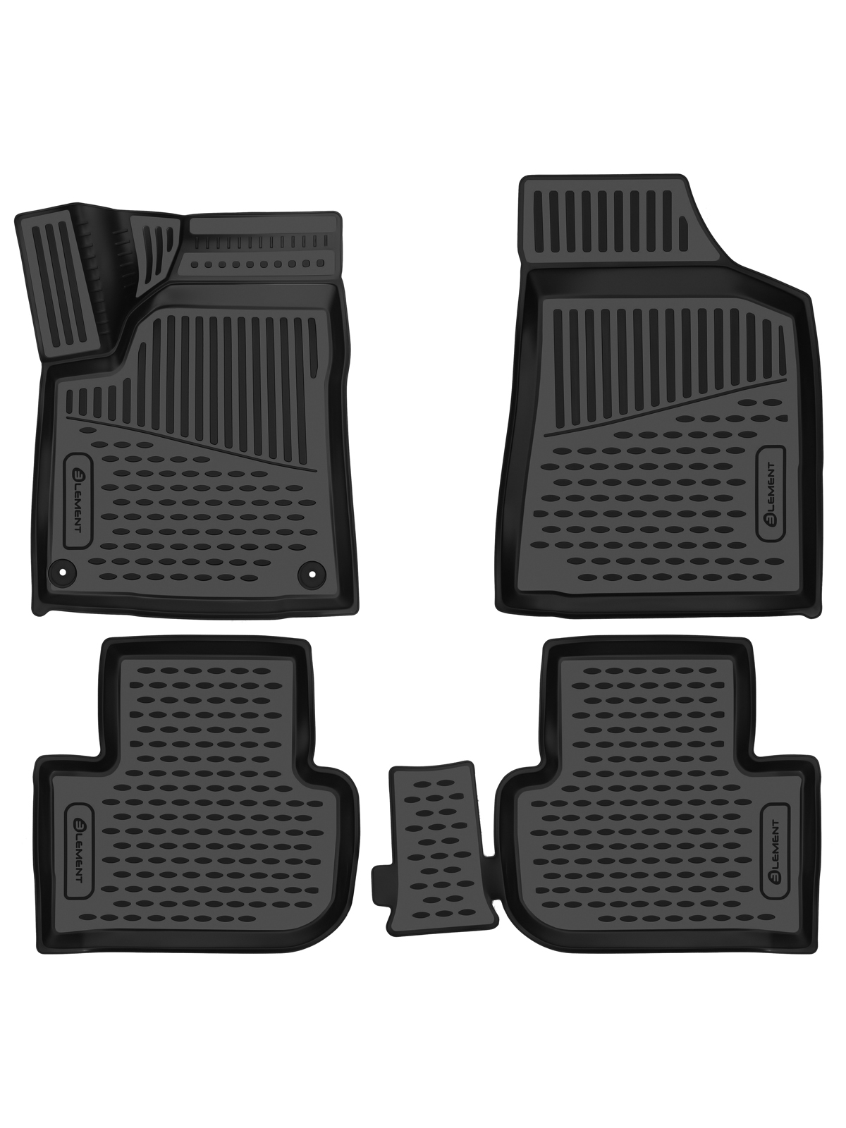 Коврики в салон 3D для FAW Besturn T77 2021-н.в. Element 4 шт. черный полиуретан / ФАВ Бестюн Т77