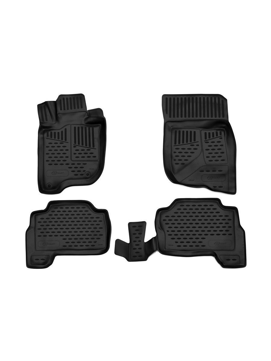 Коврики 3D в салон подходит для MITSUBISHI Pajero Sport (III, IIIp), 2015-, 4 шт. (Повышенная устойчивость, повышенная износостойкость) / Митсубиси Паджеро спорт