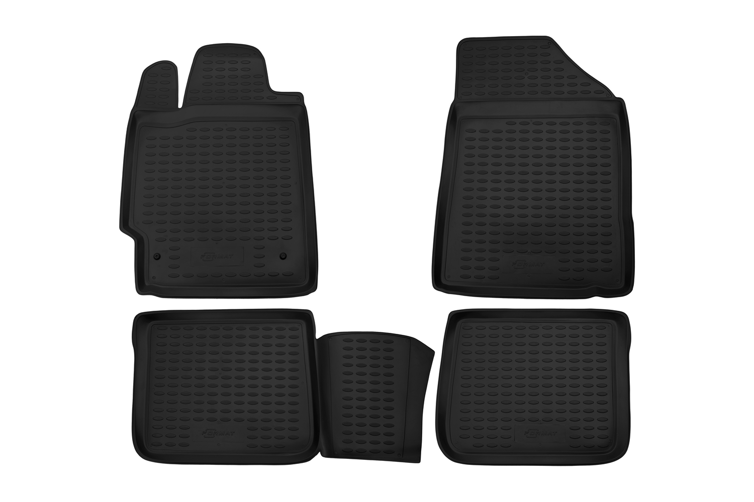 Коврики в салон 2D для TOYOTA Camry (XV40) 2006-2009 (VI), 2009-2011 (VI рест.) седан FORMAT черный полиуретан / Тойота Камри