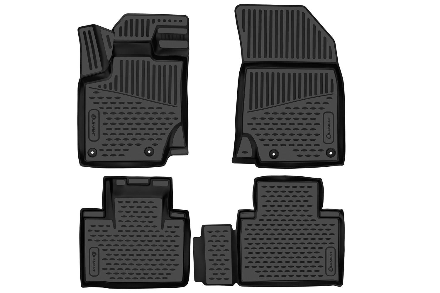 Коврики в салон 3D для GEELY Atlas Pro 2021-н.в. (I), Belgee X70 2024-н.в. внедорожник Element черный полиуретан / Джили Атлас про