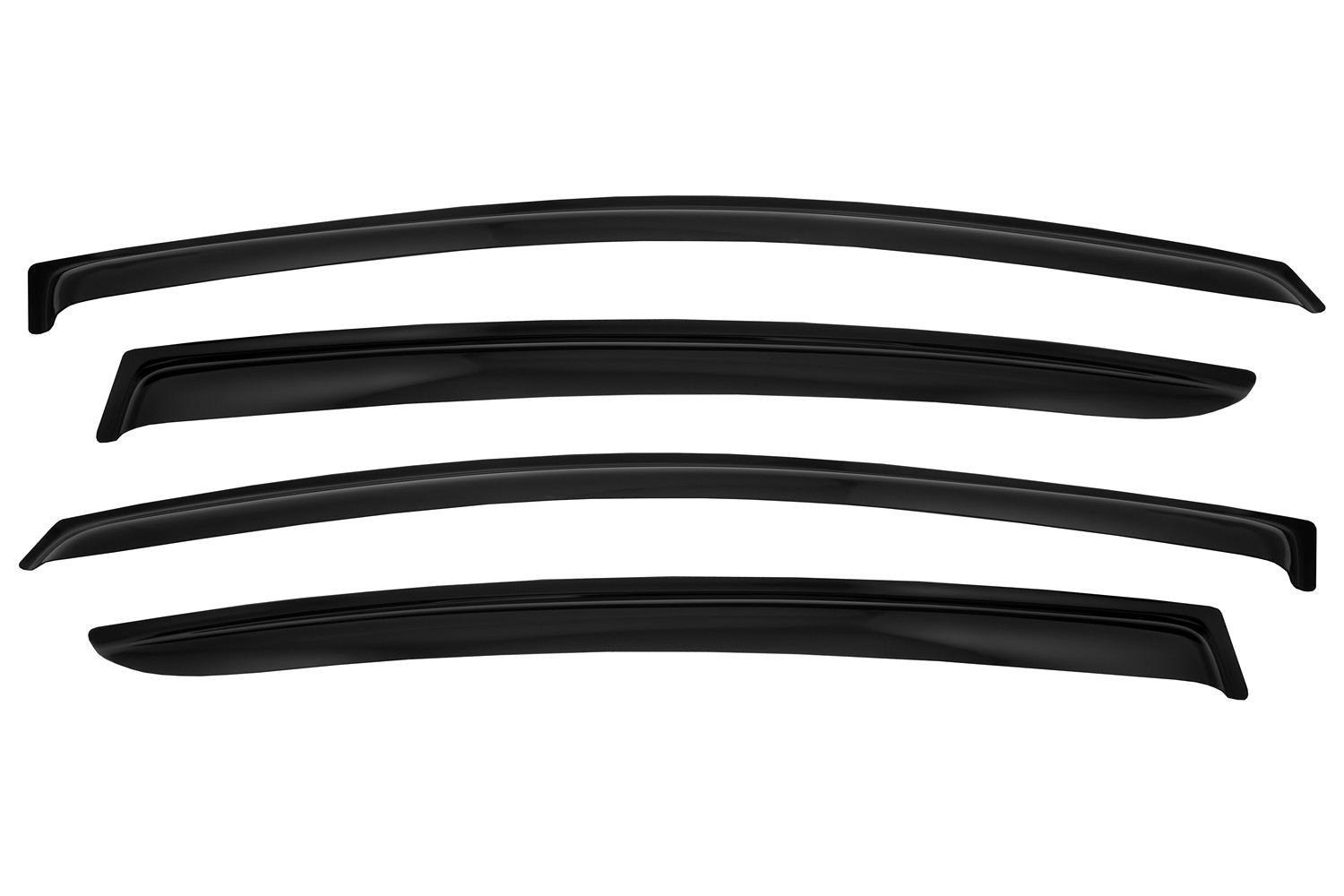 Дефлекторы боковых окон KIA Cerato, 2013-2020, 4 ч., темный / Киа Серато