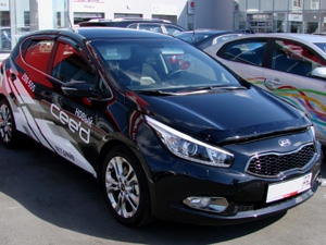 Дефлектор капота темный для KIA C'EED 2012-2018, NLD.SKICEE1212 / Киа Сид