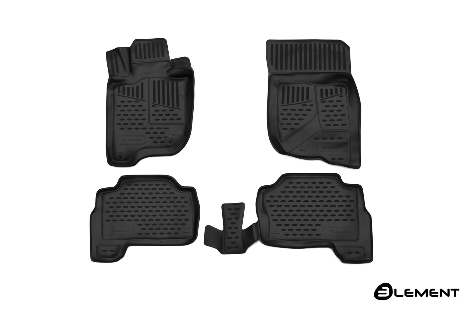Коврики 3D в салон для MITSUBISHI Pajero Sport (III, IIIp), 2015-, 4 шт. (полиуретан) / Митсубиси Паджеро спорт