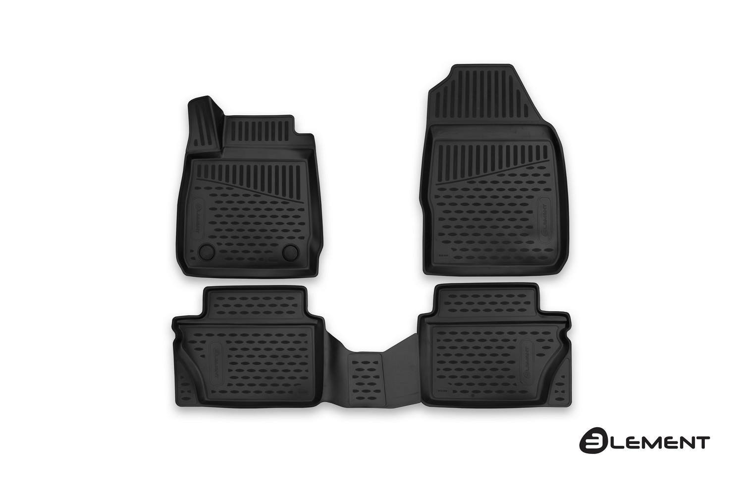 Коврики 3D в салон для FORD Fiesta (Mk6r) 2012-2019, 4 шт. (полиуретан) / Форд Фиеста