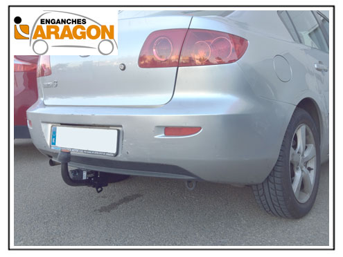 ТСУ для MAZDA 3 (BK) Sportsedan 2003-2009, Тип шара: Горизонтальный, условно-съемный (лебединая шея) (A) / Мазда