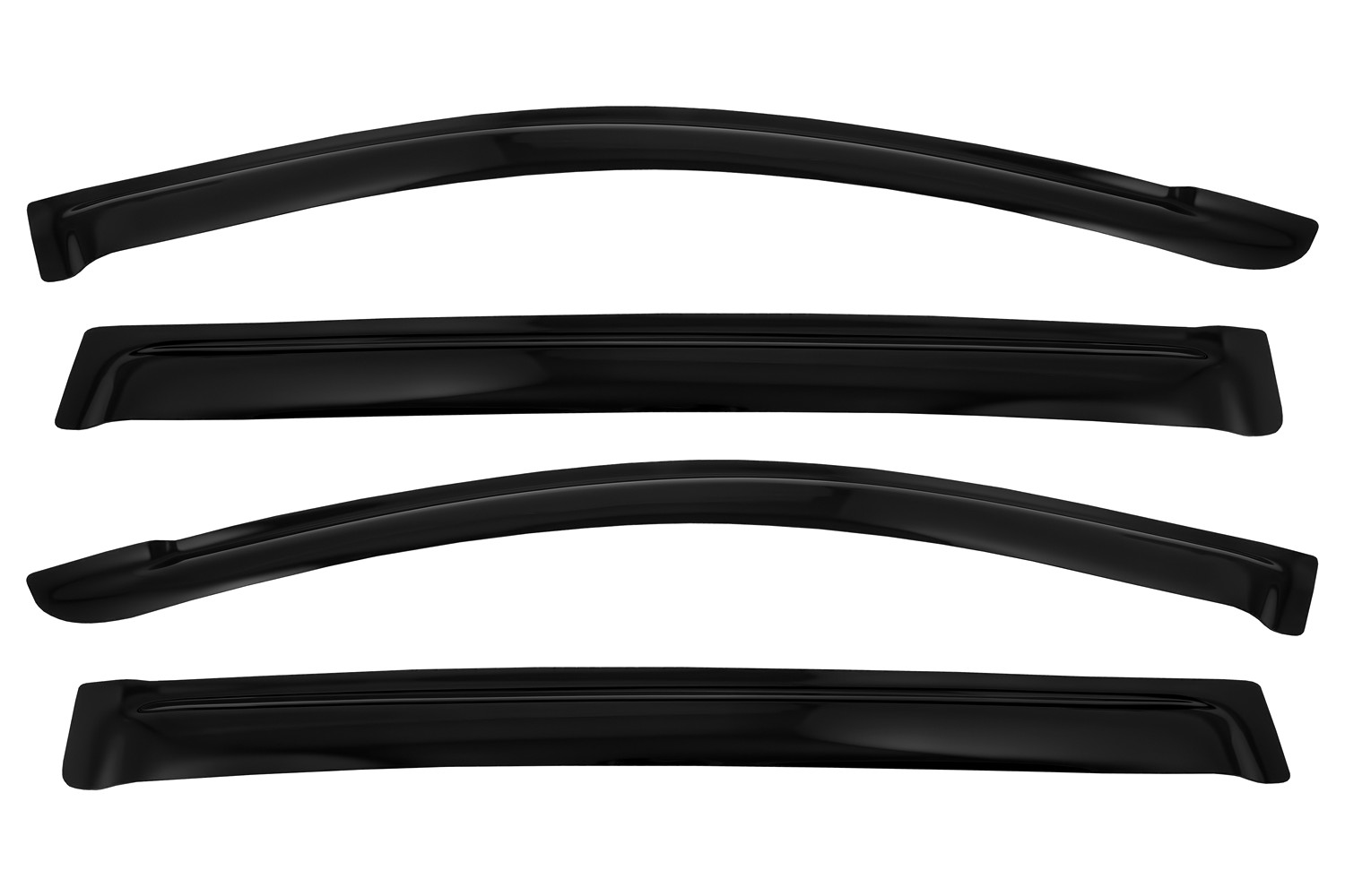 Дефлекторы боковых окон Mitsubishi L200, 2006-2015, 4ч., темный / Митсубиси Л200