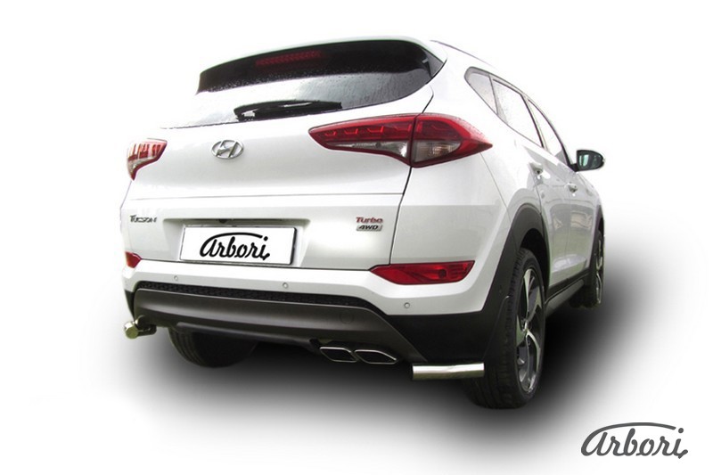 Уголки d57 Arbori нерж. сталь для HYUNDAI Tucson 2015-2018 / Хендай Туксон
