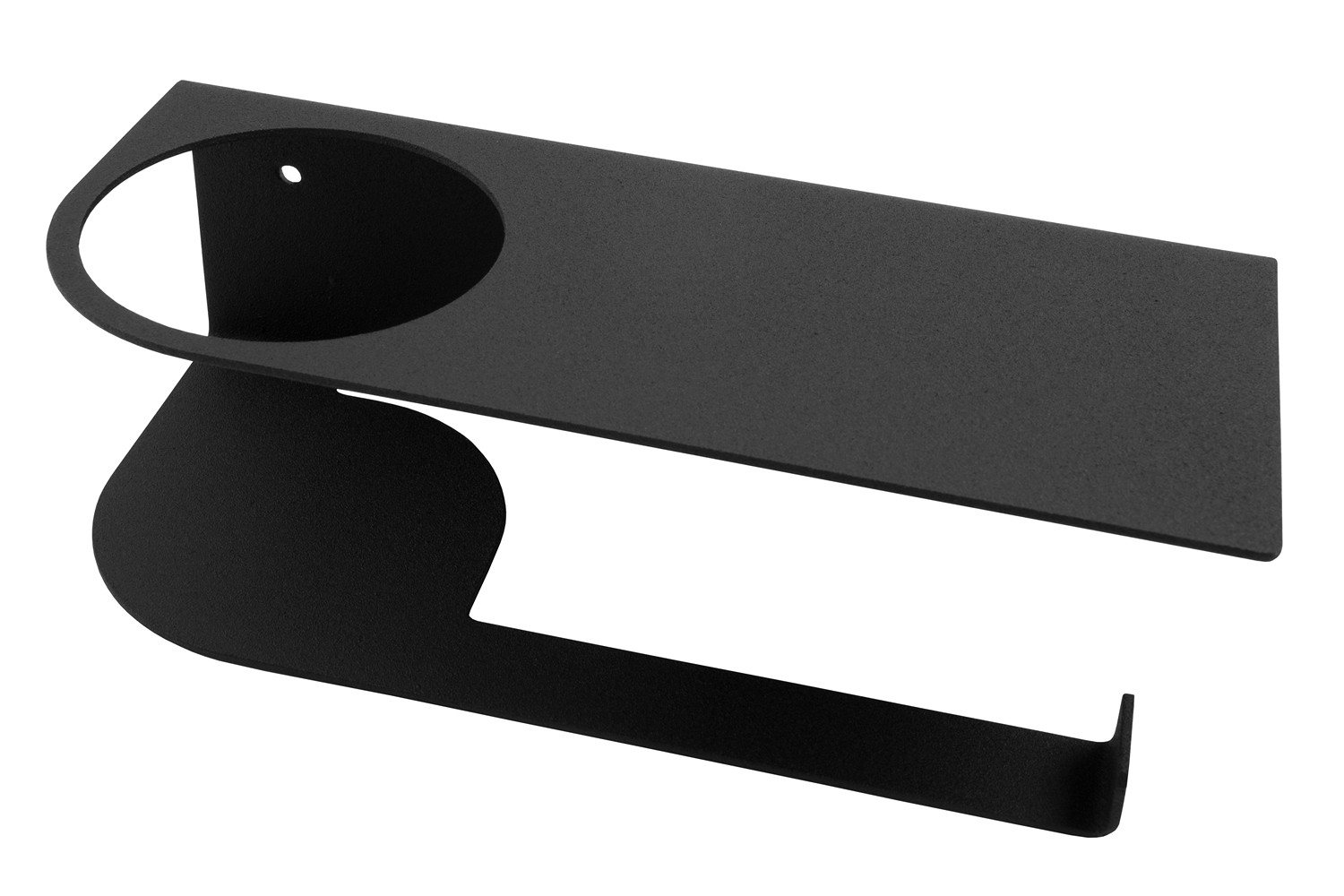 Держатель для туалетной бумаги и освежителя с полкой (сталь)