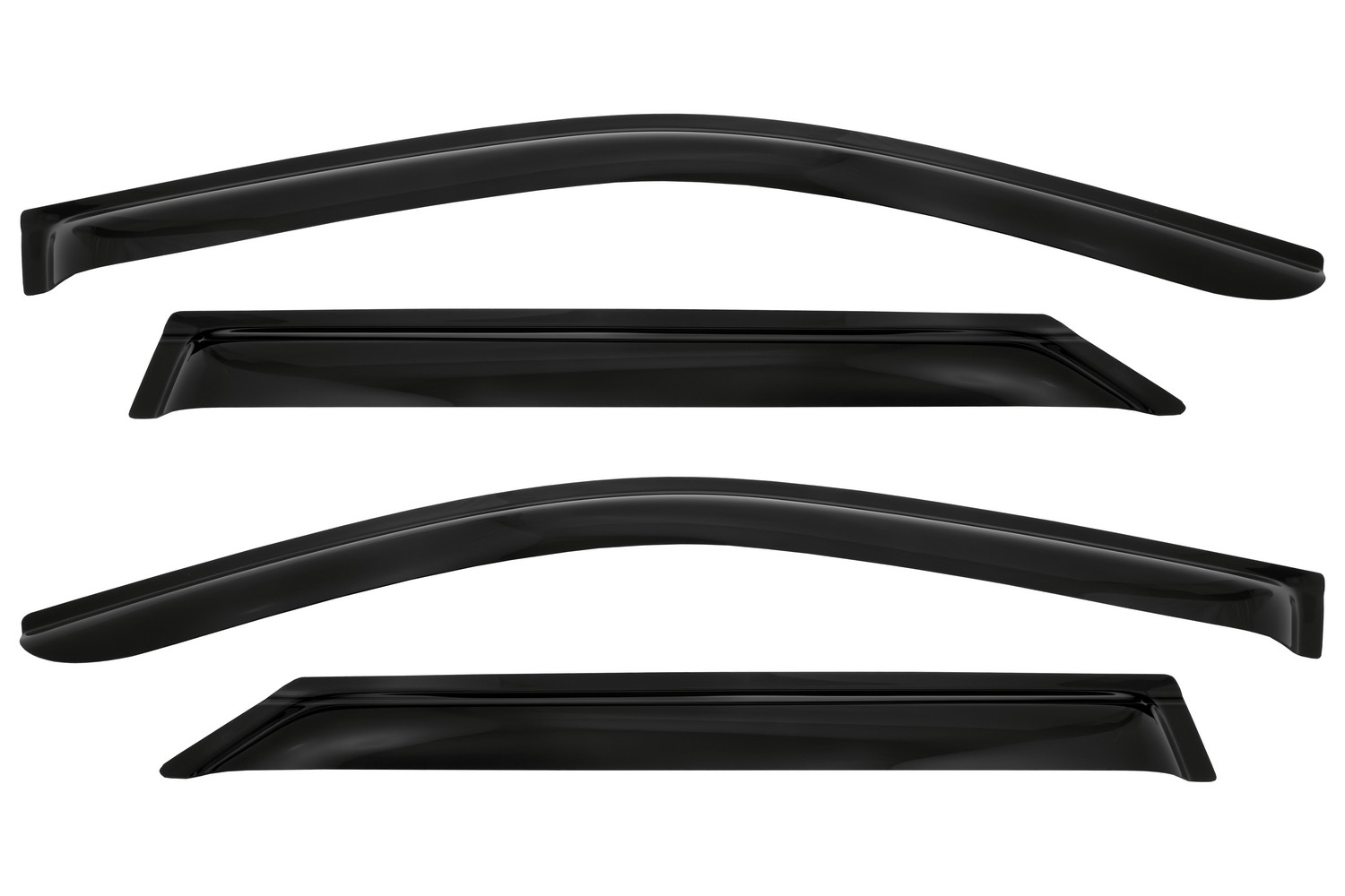 Дефлекторы боковых окон Toyota Fortuner, 2015-, 4ч., темный / Тойота Фортунер