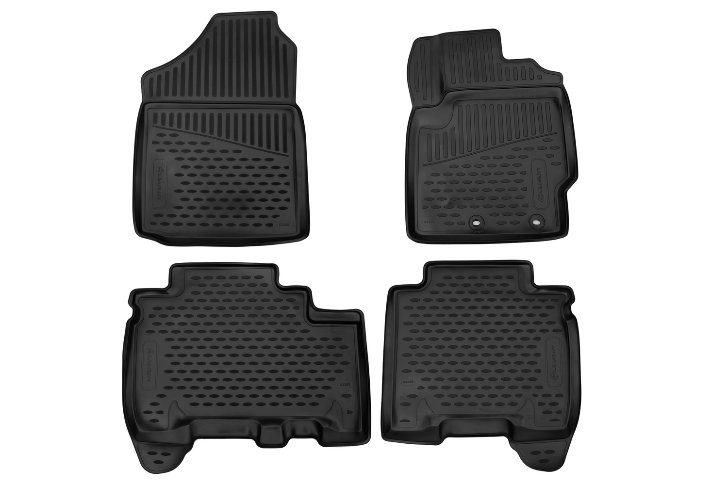 Коврики в салон 3D для TOYOTA Ractis 2010-2016 (II) правый руль хэтчбек 2WD Element 4 шт. черный полиуретан / Тойота Рактис