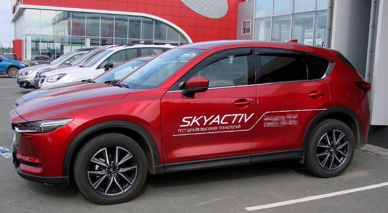 Дефлекторы окон для Mazda CX5, 2017-н.в. внедорожник SIM 4 шт. / Мазда СХ-5
