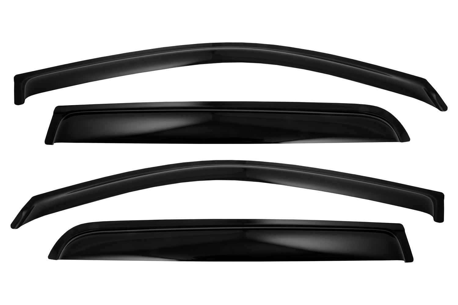 Дефлекторы боковых окон Toyota Hilux, 2005-/2010-2015/Double Cab, 4ч., темный / Тойота Хайлюкс