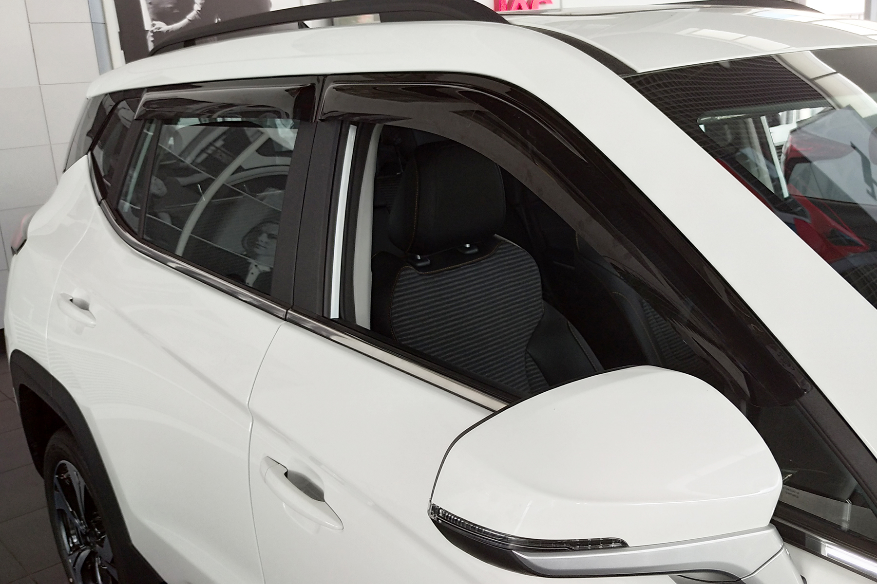 Дефлектор боковых окон JAC JS4, 2020-, 4ч., темный / Джак ДЖИЕС4