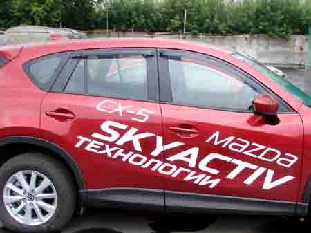 Дефлекторы окон для Mazda CX5, 2012-2017 внедорожник SIM 4 шт. / Мазда СХ-5