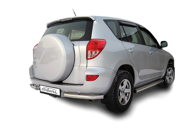 Уголки d57 Arbori нерж. сталь для Toyota RAV4 2006-2010 / Тойота Рав 4