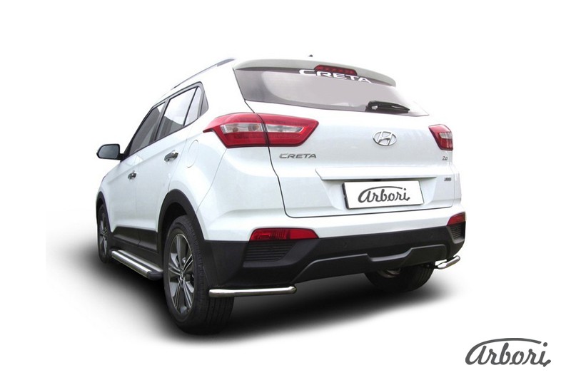 Уголки d42 Arbori нерж. сталь для HYUNDAI Creta 2016-нв / Хендай Крета