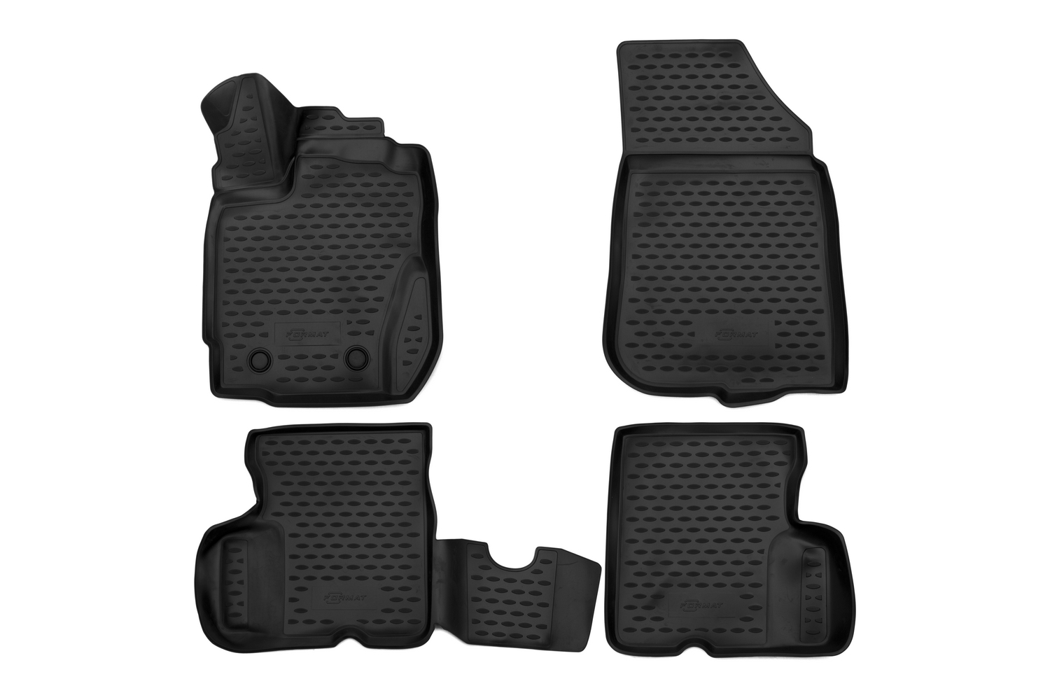Коврики в салон 3D для NISSAN Terrano (D10) 2014-2022 (III) внедорожник FORMAT 4 шт. черный полиуретан / Ниссан Террано