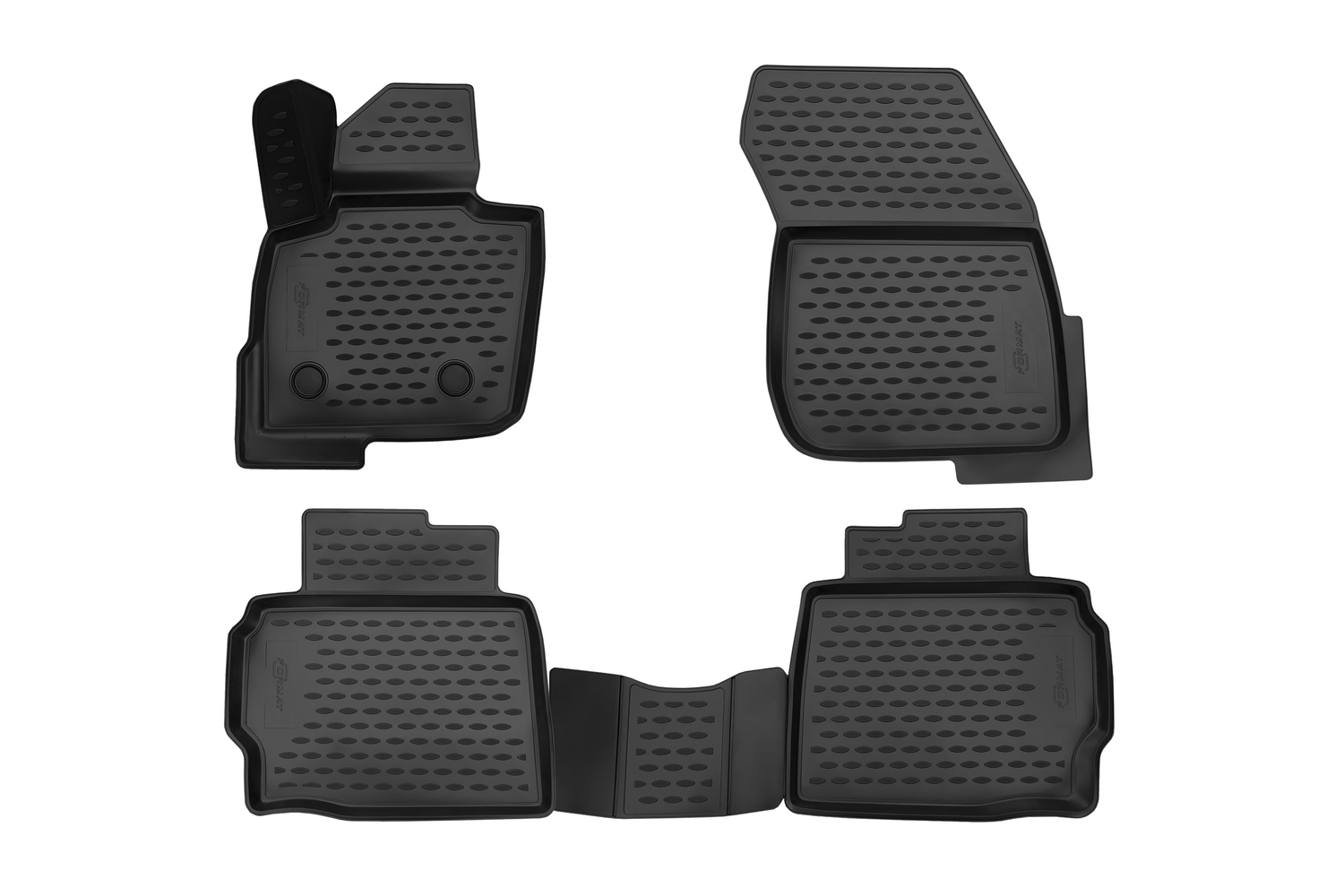 Коврики в салон 3D для FORD Mondeo 2014-2019 (V), 2019-2022 (V рестайлинг) седан FORMAT 4 шт. черный полиуретан / Форд Мондео