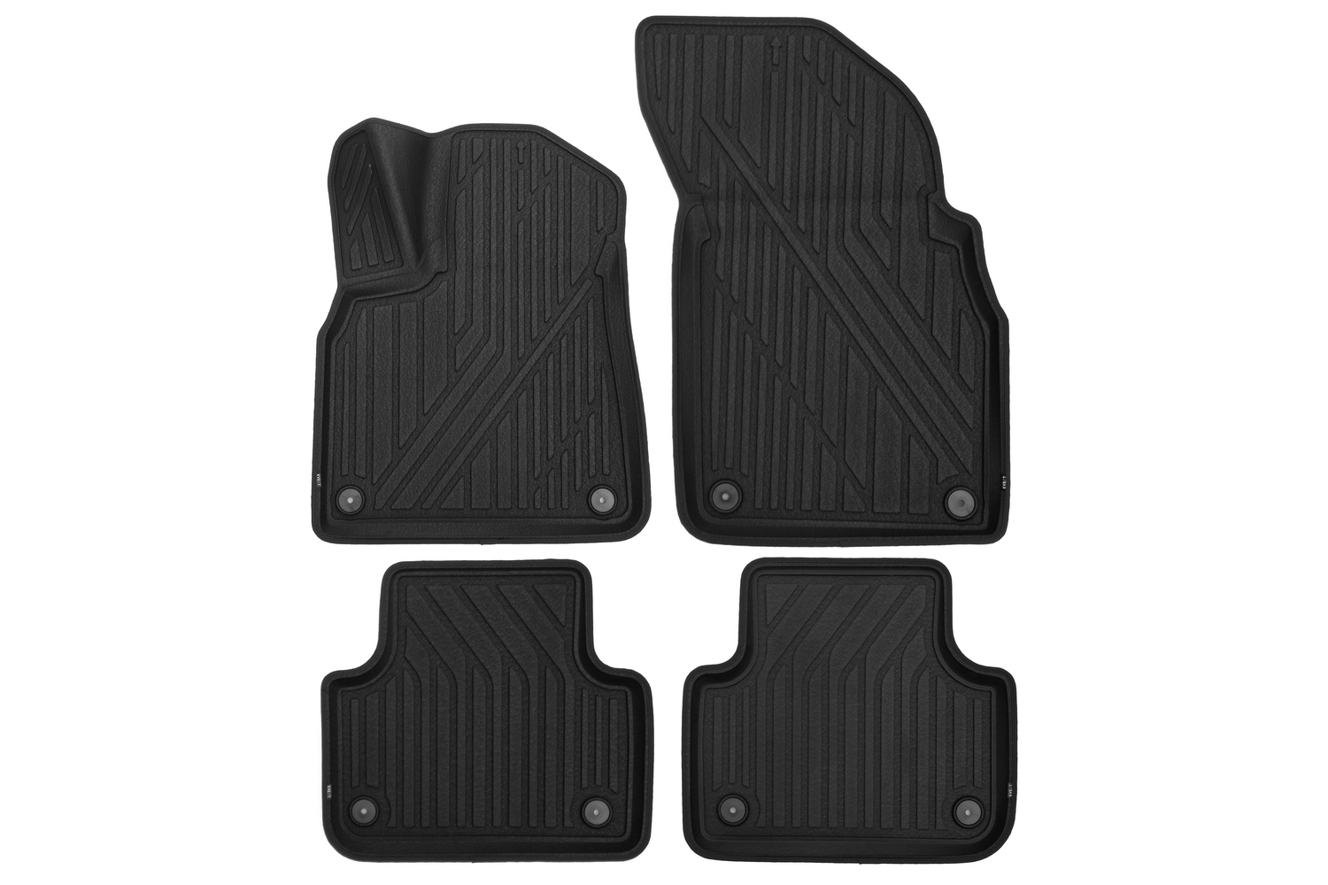 Коврики KVEST 3D в салон для AUDI Q7, 2015-2019 кросс., 4шт. (полиуретан, черный, черный) / Ауди Ку7