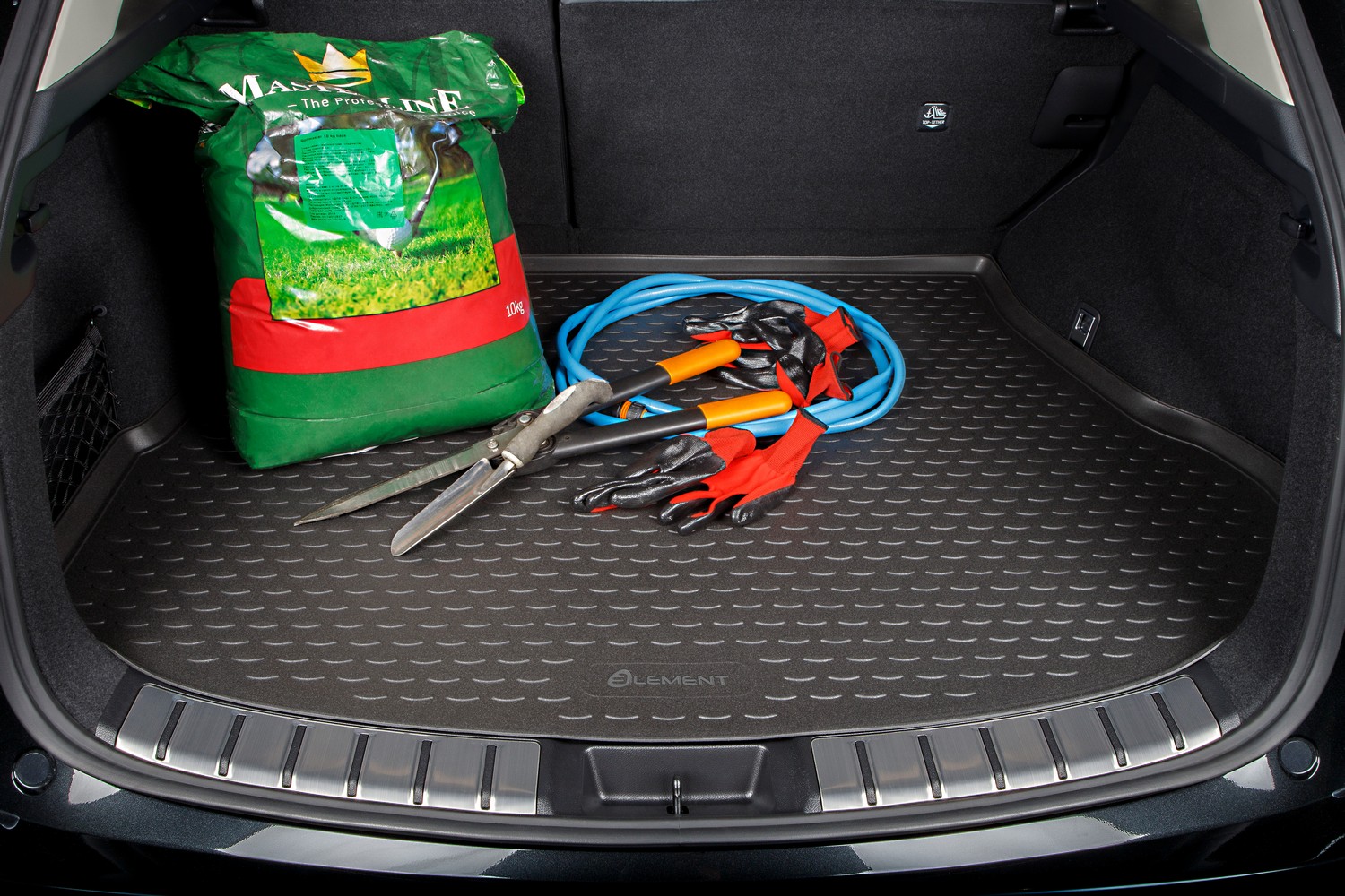Коврик в багажник MITSUBISHI Outlander XL 2005-2010, 2010-2012, кросс. (полиуретан) / Митсубиси Аутлендер