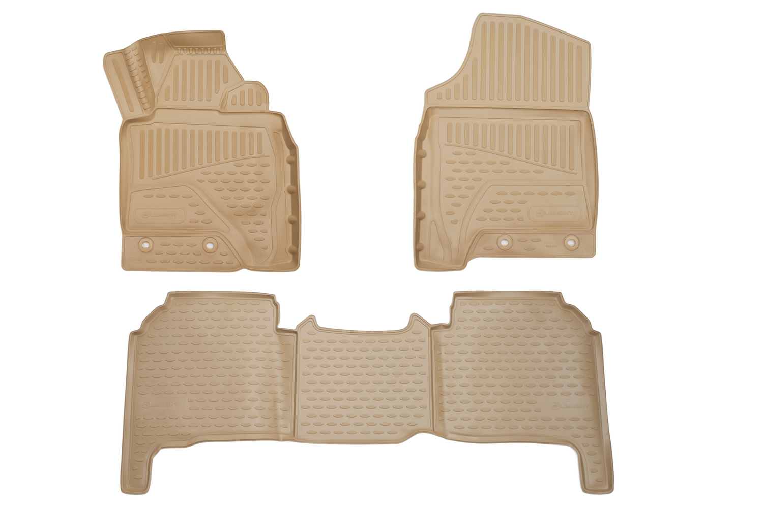 Коврики 3D в салон для TOYOTA Land Cruiser (200 р) 2012-н.в.правый руль, 3шт. (бежевый, полиуретан) / Тойота Ленд крузер