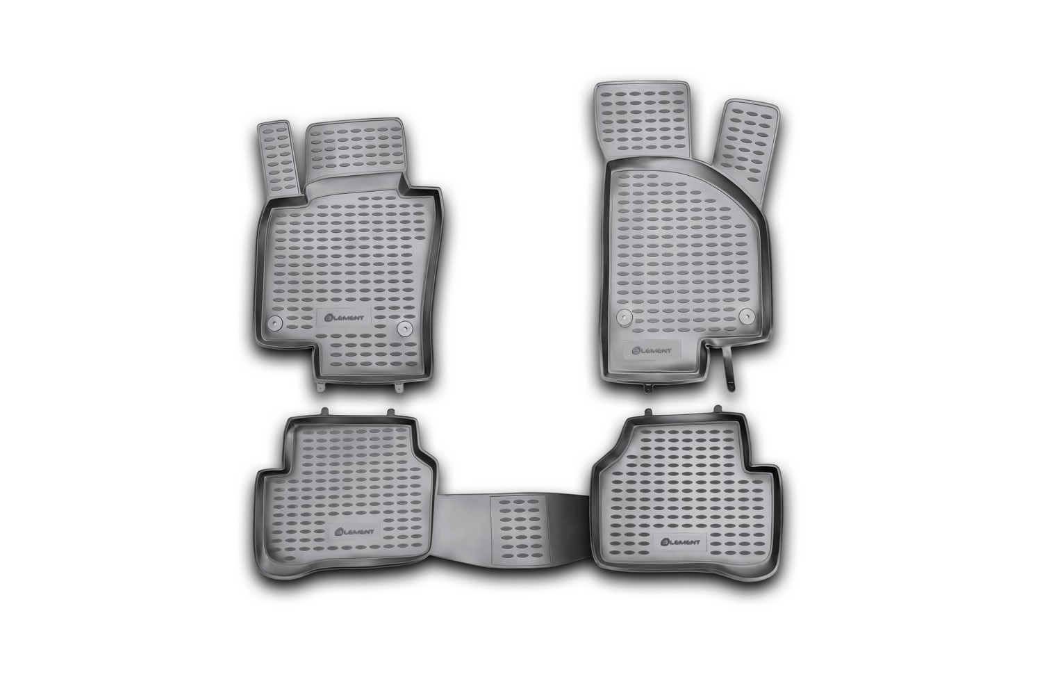 Коврики в салон 2D для VOLKSWAGEN Passat 2005-2010 (B6) седан Element черный полиуретан / Фольксваген Пассат