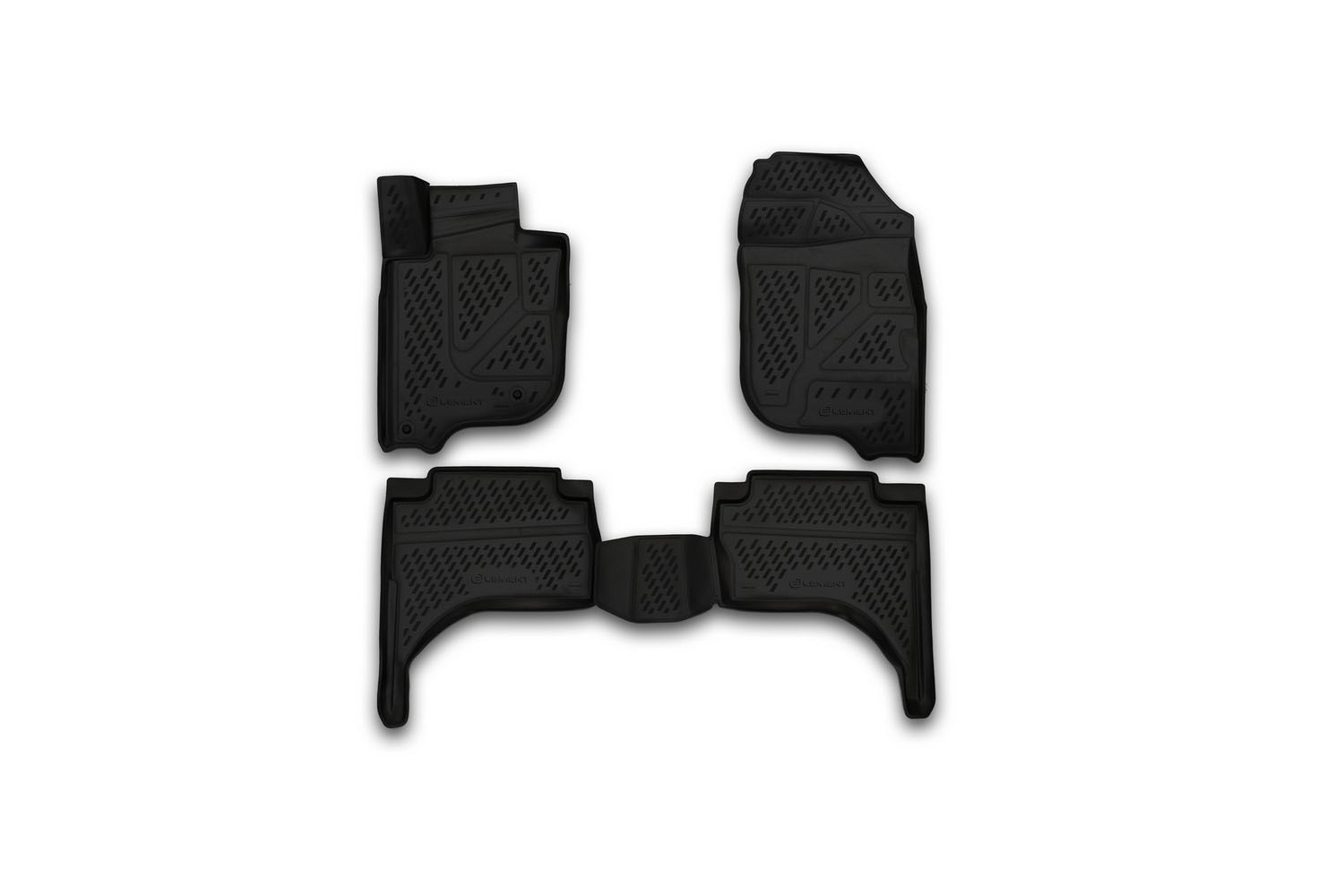Коврики 3D в салон MITSUBISHI L200, 2015-, 4 шт. (полиуретан) / Митсубиси Л200
