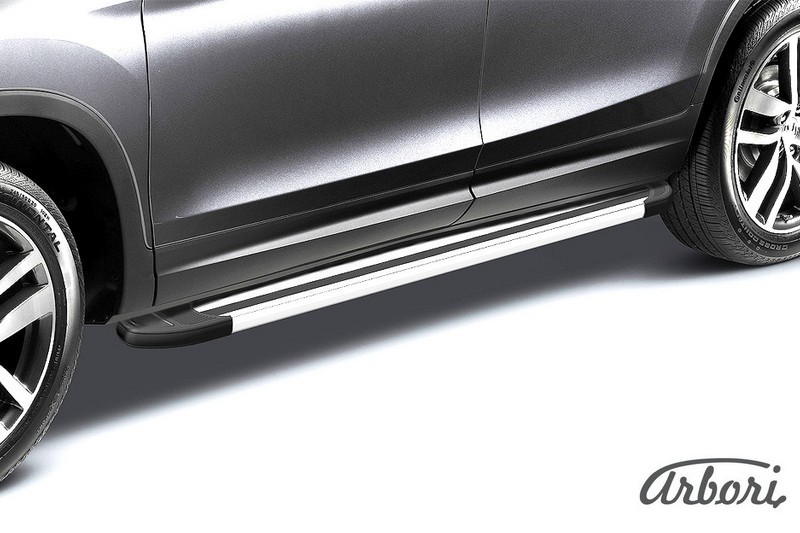 Комплект алюминиевых порогов Arbori "Luxe Silver" длина 1700мм без крепежа