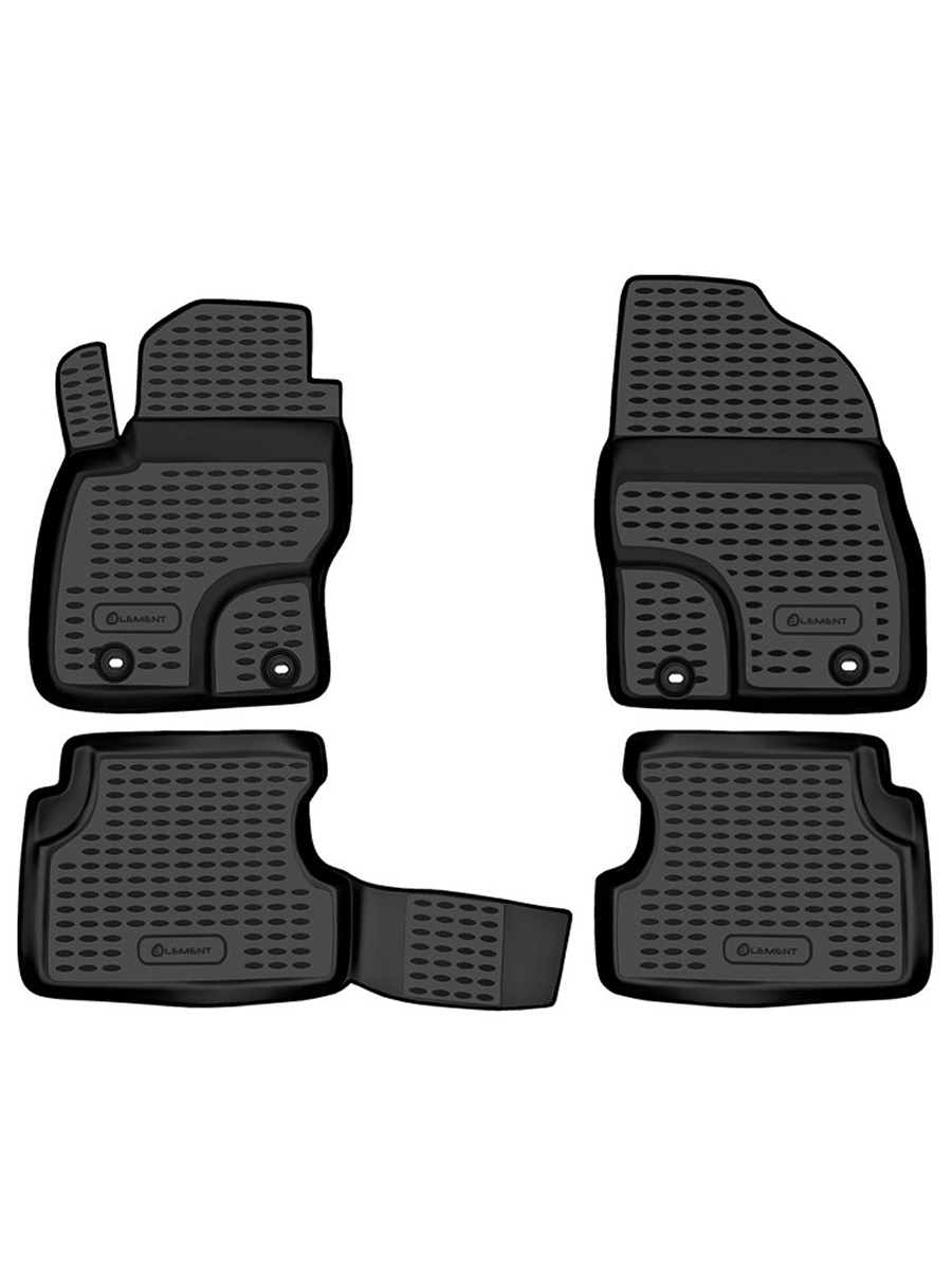 Коврики в салон 2D для FORD Focus 2004-2011 (II) седан Element черный кант, полиуретан / Форд Фокус