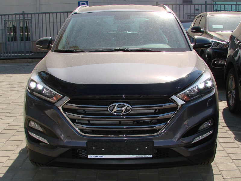 Дефлектор капота для HYUNDAI Tucson, 2015-2020 внедорожник SIM / Хендай Туксон