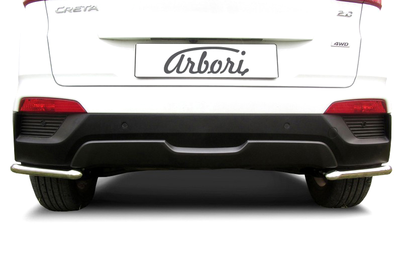 Уголки d42 Arbori нерж. сталь для HYUNDAI Creta 2016-нв / Хендай Крета