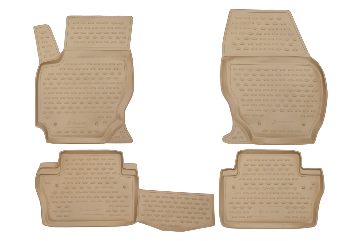 Коврики в салон VOLVO XC70 2007-, 4 шт. (полиуретан, бежевые) / Вольво ХС70