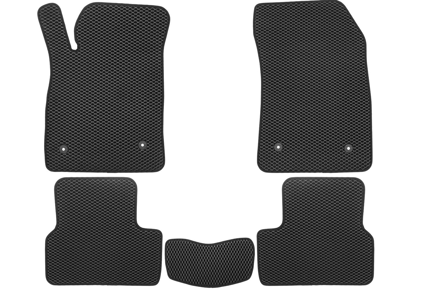 Коврики в салон EVA для CHEVROLET Cruze 2008-2016 I, Ir,  2008-2016 (черная окантовка), 5шт. / Шевроле Круз