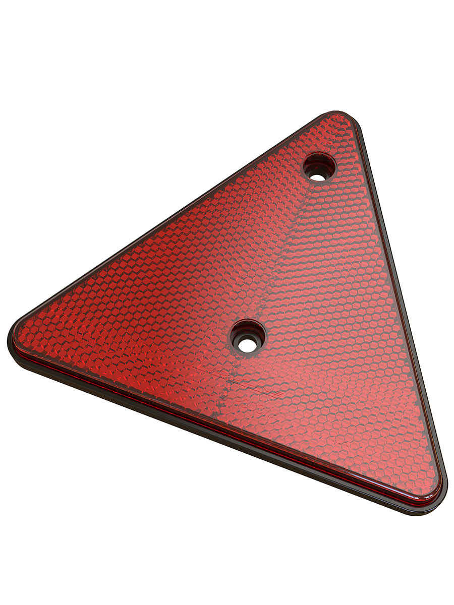 Световозвращатели (катафоты) красные треугольные, комплект 2 шт.