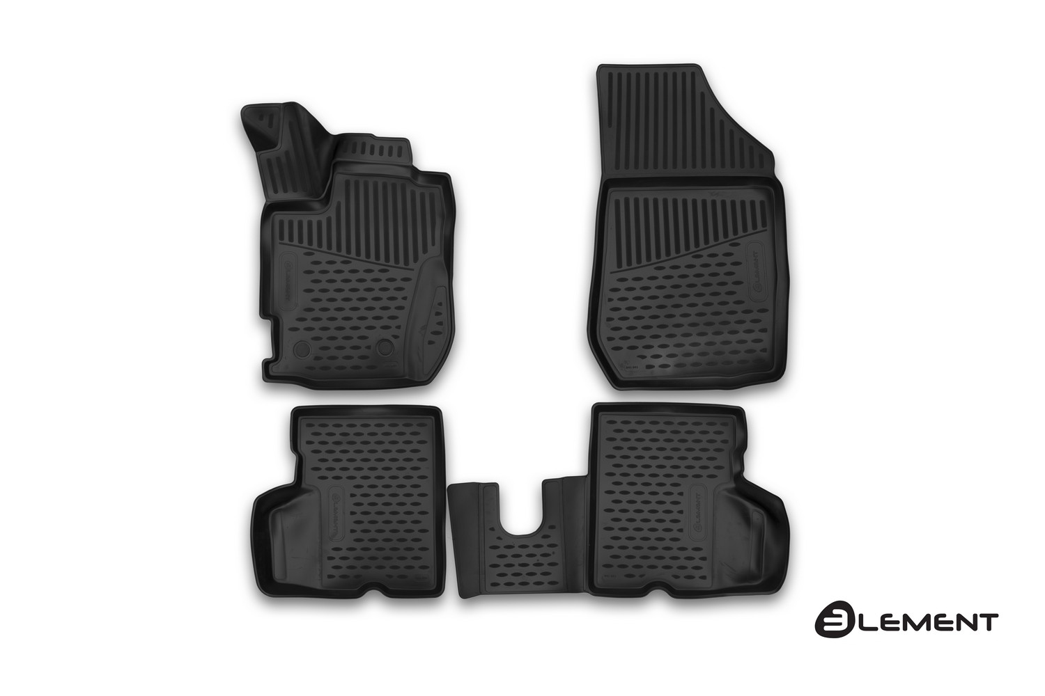 Коврики 3D в салон RENAULT Kaptur, 04/2016-2020, 4 шт. (полиуретан) / Рено Каптюр