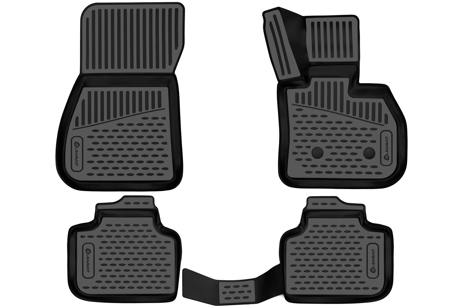 Коврики 3D в салон для BMW X1 (F48), 2015-2021, правый руль кроссовер, Австралия, 4шт. (полиуретан) / БМВ Х1