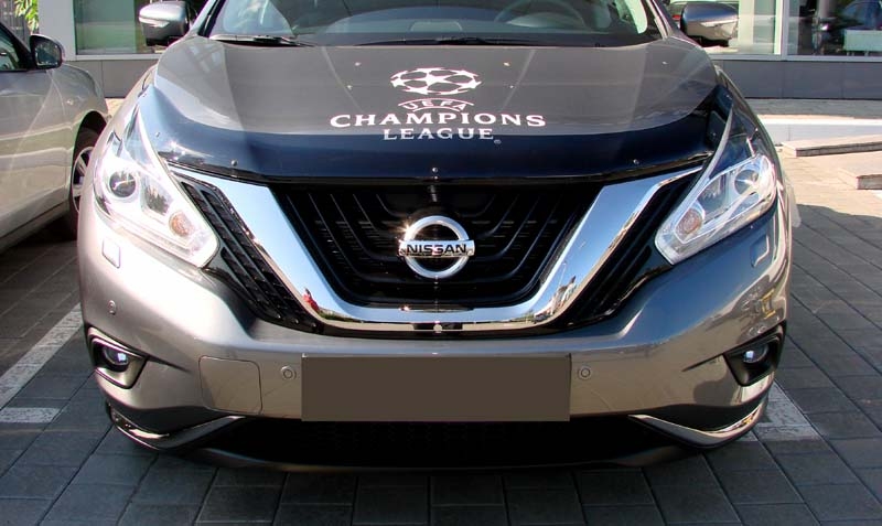 Дефлектор капота Nissan Murano 15-, темный / Ниссан Мурано