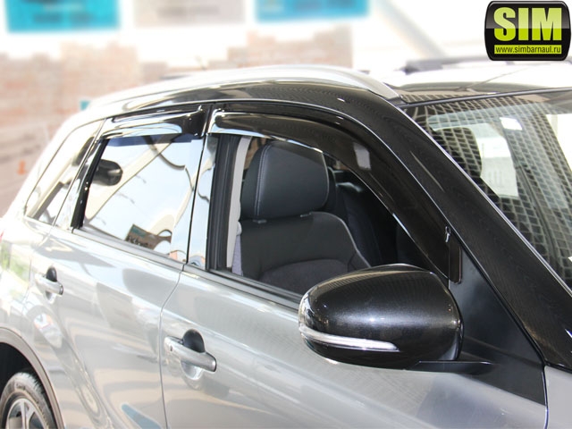 Дефлекторы окон для Suzuki Vitara, 2015-н.в. внедорожник SIM 4 шт. / Сузуки Витара