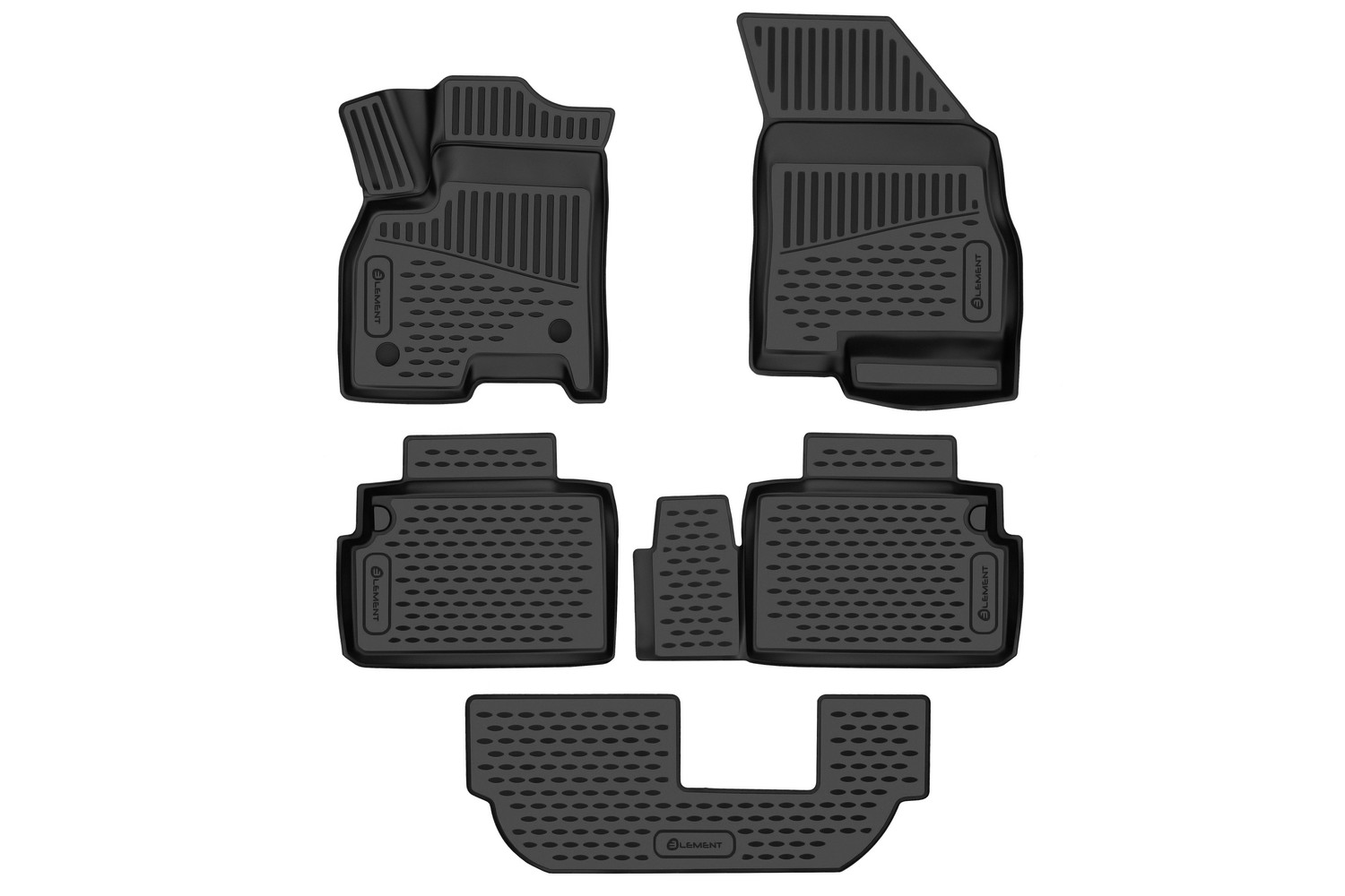 Коврики 3D в салон для CHERY Tiggo 8 Pro, 2021- / 8 Pro Max, 2022-/ Xcite X-Cross 8 2024-, внед. 7 мест, 5 шт (полиуретан) / Черри Тигго 8 Пр / Черри 
