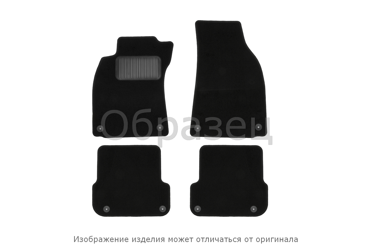 Коврики в салон HYUNDAI Santa FE 2005-2009, 2009-2012, внедорожник , 4 шт. (текстиль, серые) / Хендай Санта Фе