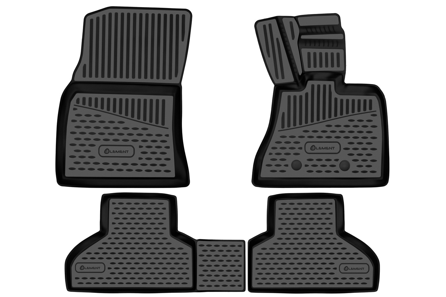 Коврики 3D в салон для BMW X5, 2013-2018, правый руль кроссовер, 4шт. (полиуретан) / БМВ Х5